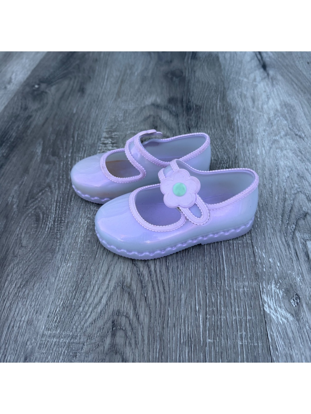 Mini Melissa Hip Ballerina Flats in Pearly Lilac size 8
